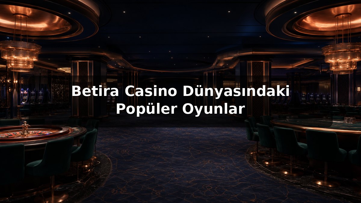 Betira Casino Dünyasındaki Popüler Oyunlar konulu Betira görseli
